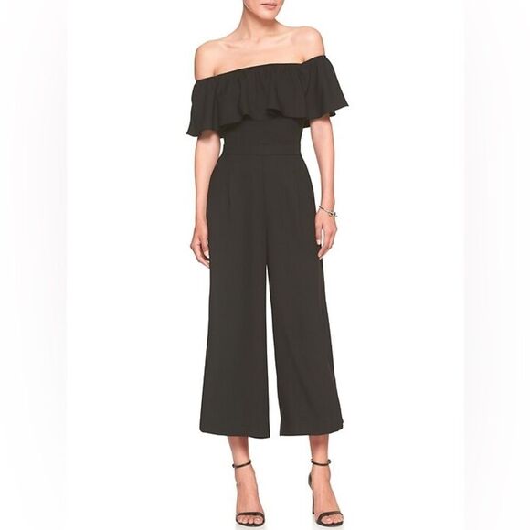 Banana Republic Pants - Banana Republic Black Off-Shoulder Jumpsuit